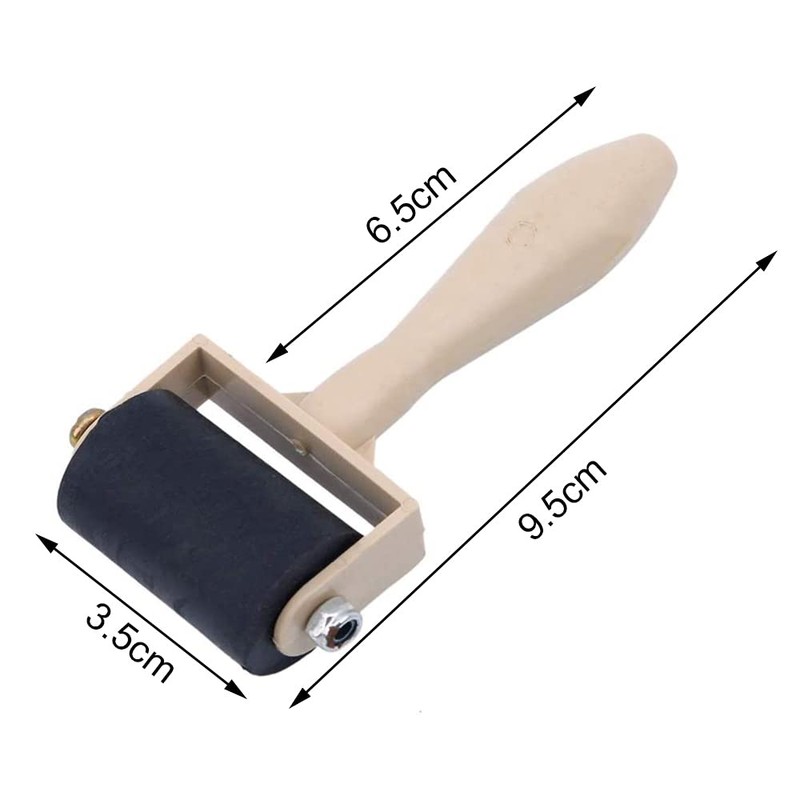 3 Pcs Rubber Brayer Rollers Ink Applicator Printmaking Art Craft