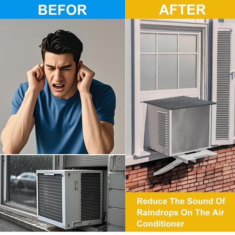 23.6" x 19.7" Air Conditioner Drip Cushion - Window Removable