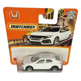 Matchbox - 2017 Honda Civic Hatchback - MBX 98/100 - GXN16 - Short Card - Superfast Lesney - White - Mattel 2021