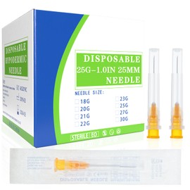 100 Pack 25 Gauge 1 Inch Lab Accessories, Individually Packaged.