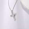 Bolelis 925-Sterling-Silver Cross Necklace for Women - Christian Baptism Pendant