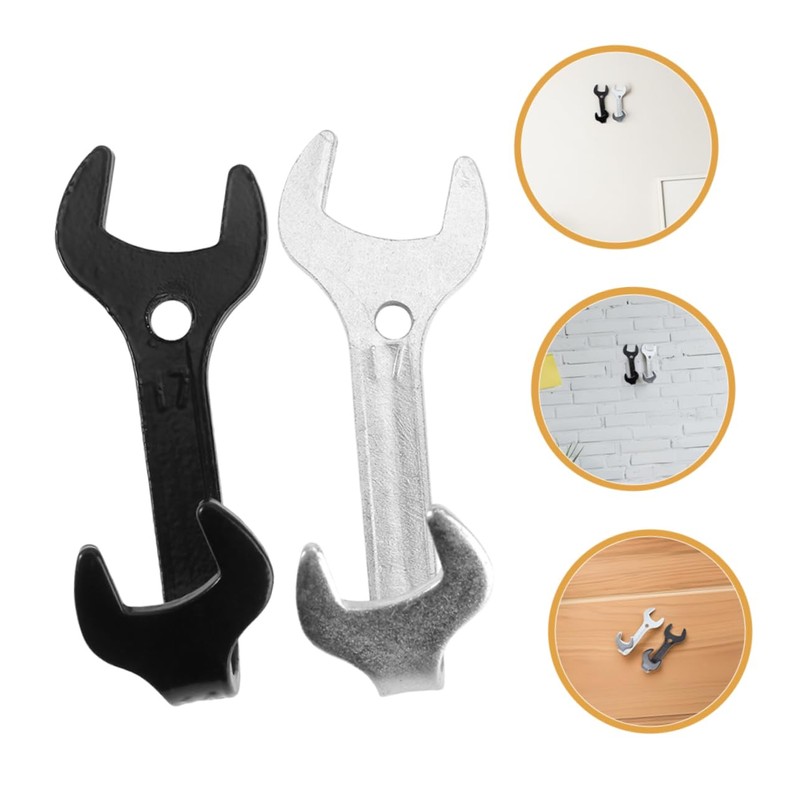 TEHAUX 16 pcs Wrench Shaped Multi Purpose Hanger for Bathroom