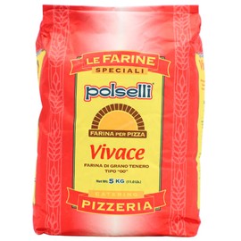 Vivace, Tipo "00" Double Zero Flour, OO Flour, Napoletana, Romana, Traditional Pizza Dough Mix, Pasta, Bread, (5 kg) 11 lbs by Polselli