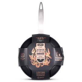 Zyliss E980149 Superior Ceramic Non-Stick Sauté Pan with Lid, 28cm/11in, forged Aluminium Ceramic, Black, Environmental/Non Toxic Cookware, Suitable for All Hobs Including Induction