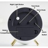 SHISEDECO Alarm Clock with Backlight, 4.5 inches Bedside Analog Non-Ticking