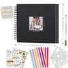 Miaikoe 25.5x25.5 cm DIY Scrapbook Album with Window Hardcover Kraft