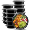 AMD Nexus Round Plastic Meal Prep Containers (20 Pack, 16oz)