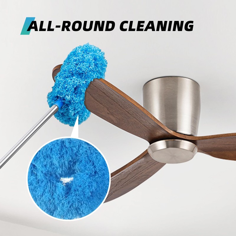 DRQ Ceiling Fan Cleaner Duster, 2 Pack Reusable Microfiber Duster