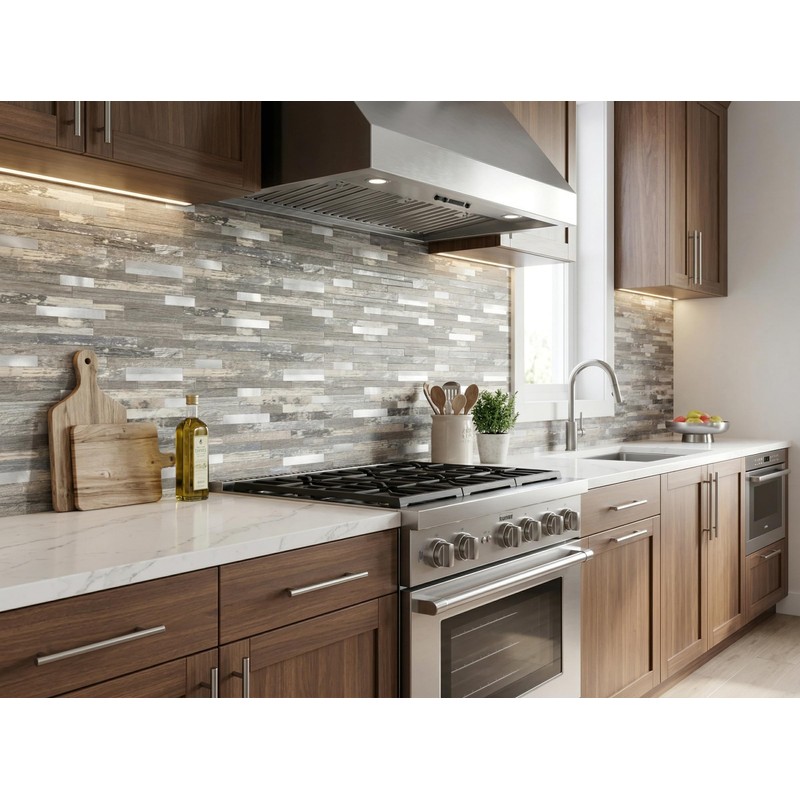 Yipscazo 2026 New Upgrade Peel and Stick Stone Metal Backsplash,