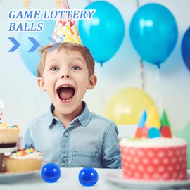 Wakauto 50 Pieces Bingo Raffle Balls Round Capsules Plastic Hollow Stuffers Balls 40MM Diameter Lotto Ball Surprise for Kids Prizes Game Party (Blue)