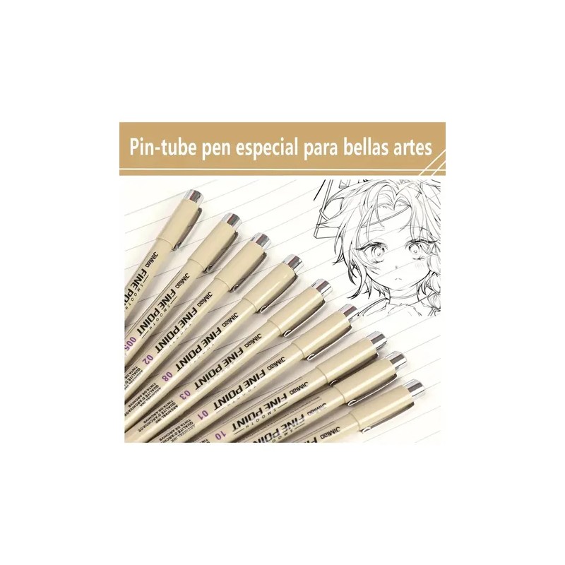 Estilografos Fineliner Lettering Manga Bosquejo 12pcs