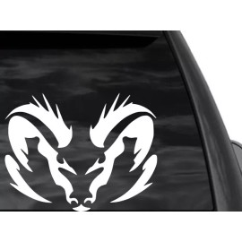 FGD Tribal Ram Vinyl Rear Window Decal 9.5" x 12"