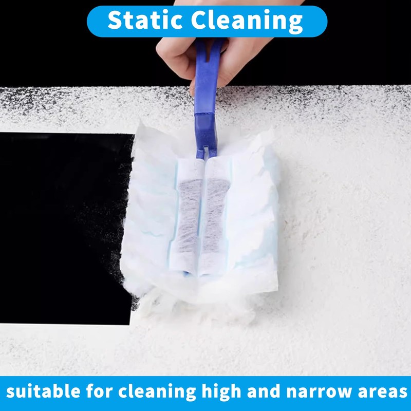 30 Pcs Fluffy Duster, Disposable Electrostatic Duster With 2 Handles