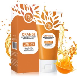 Orange Enzymes Exfoliating Gel for Face & Body, Orange Exfoliating Gel, Moisturizer Face Body Scrub,Deep Cleansing Moisturizing Facial Exfoliator for All Skin Types (1PC, 3 Ounce)