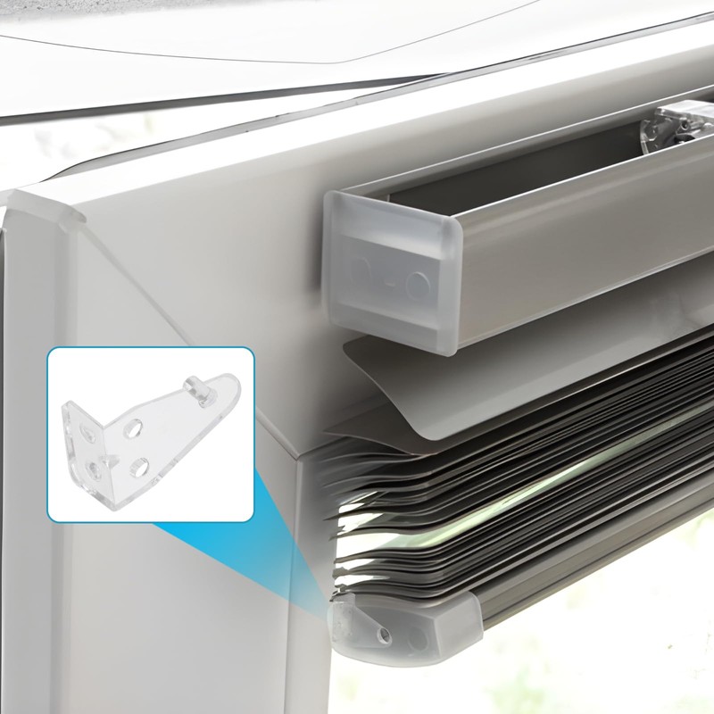 Murtenze 4 Pack Hold Down Brackets, Clear Plastic Blind Brackets