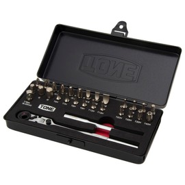 TONE Bit Ratchet Set BRFS27 Bit Insertion & 1/4 inch (6.35 mm) Black Contents 27 Pieces