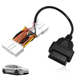 Dunviku OBD2 Adapter Cable for TSL Model 3/Y 2019-Present 26 Pin to 16 Pin Diagnostic Connector Compatible with X431 Scanner and Other OBD2 Code Readers