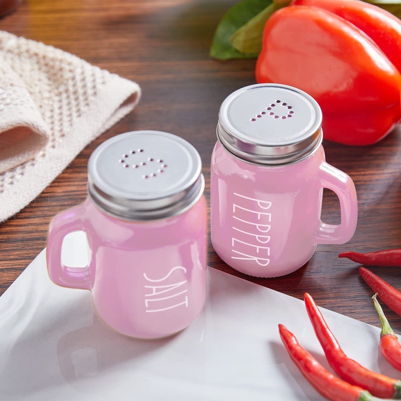 Pink Salt and Pepper Shakers Set - Pink Kitchen Accessories