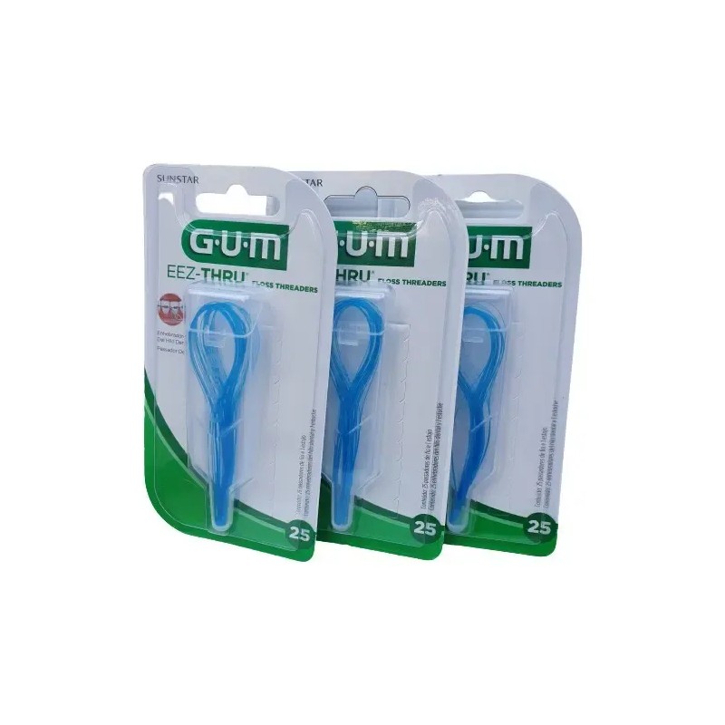 75 Enhebradores Hilo Dental Gum Eez-thru Ortodoncia Brackets
