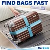 CSTOM 4 x Coloured Suitcase Straps, Luggage Straps, for Suitcase