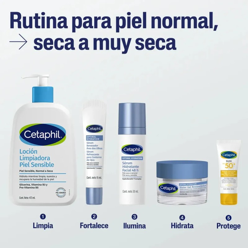 Cetaphil Optimal Hydration Water Gel Crema Facial Día 48 gr