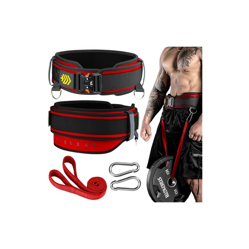 MANUEKLEAR 2-in-1 Weightlifting Belt & Dip Belt with 36.7 IN