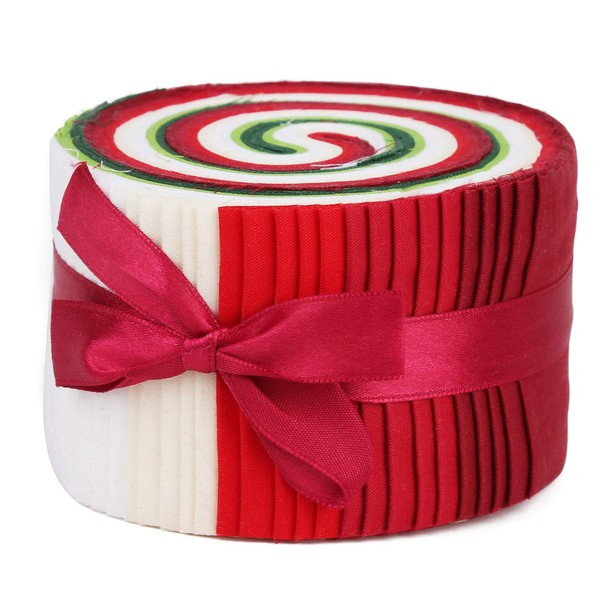 40Pcs Roll Up Cotton Fabric Quilting Strips, Jelly Roll Fabric,
