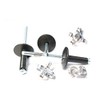 Flat Black 3/16" Rivet Large Head Exploding Banana Peel Aluminum