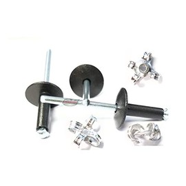 Flat Black 3/16" Rivet Large Head Exploding Banana Peel Aluminum Pop Rivets 50 pack