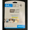 PNY 64GB Turbo Attache 3 USB 3.2 Flash Drive 100 Megabytes Per Second, Grey