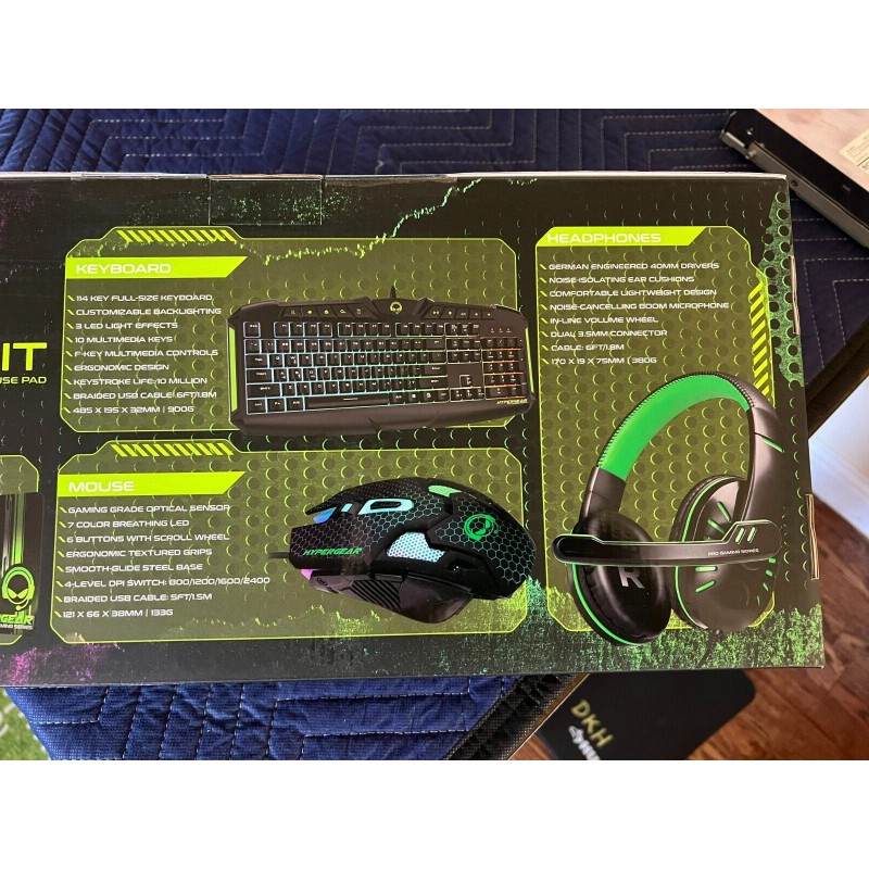 Hypergear Gaming Kit 4-in-1 Tactical Gear Ergonomic Keyboard / Mouse