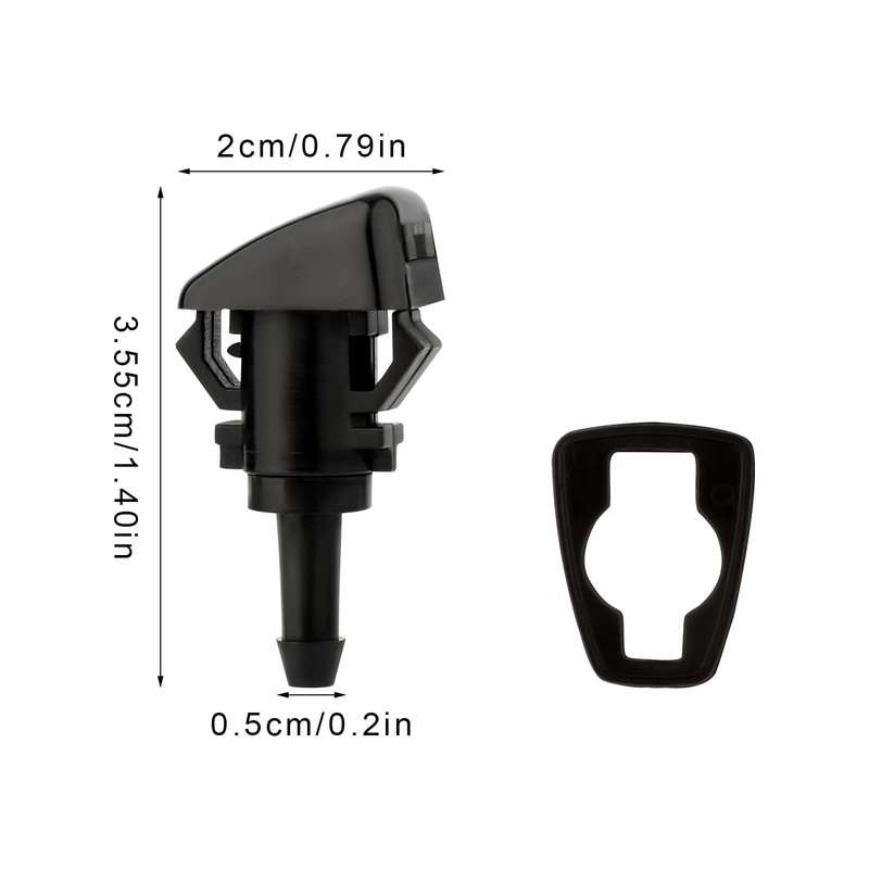 2 Pack Front Windshield Washer Nozzles for Jeep, Chrysler, Dodge,