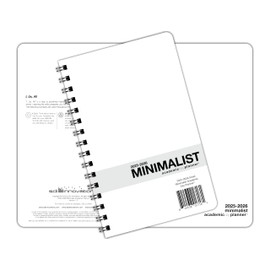 Dated Minimalist DayPlanner - 12 Monthly Calendar Overview, to-do Lists, Weekly and Daily Planning (5.5 by 8.5 inches), 2025-2026 Minimalist