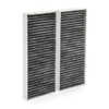 RIDEX Cabin Air Filter 424I0672 Pollen Filter Activated Carbon Height: