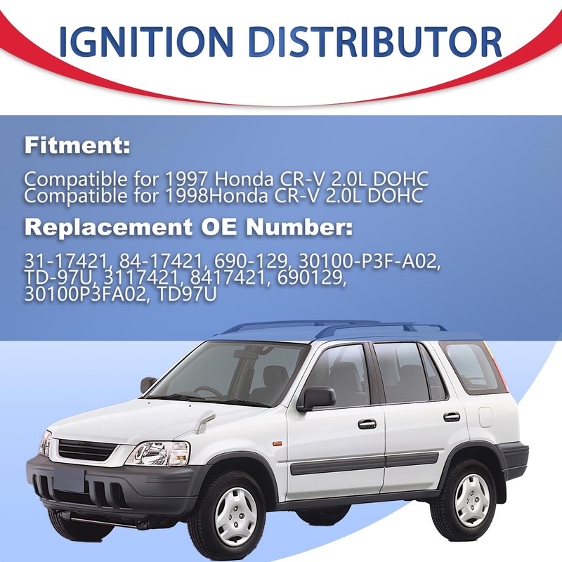 EVERESTWAY Ignition Distributor 9 Pins Compatible for 1997 1998 Honda