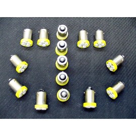 Lumiglow 15 BRIGHT Amber LED Instrument Panel Dashboard BA9S 1895 1815 53 Lights Bulbs GM