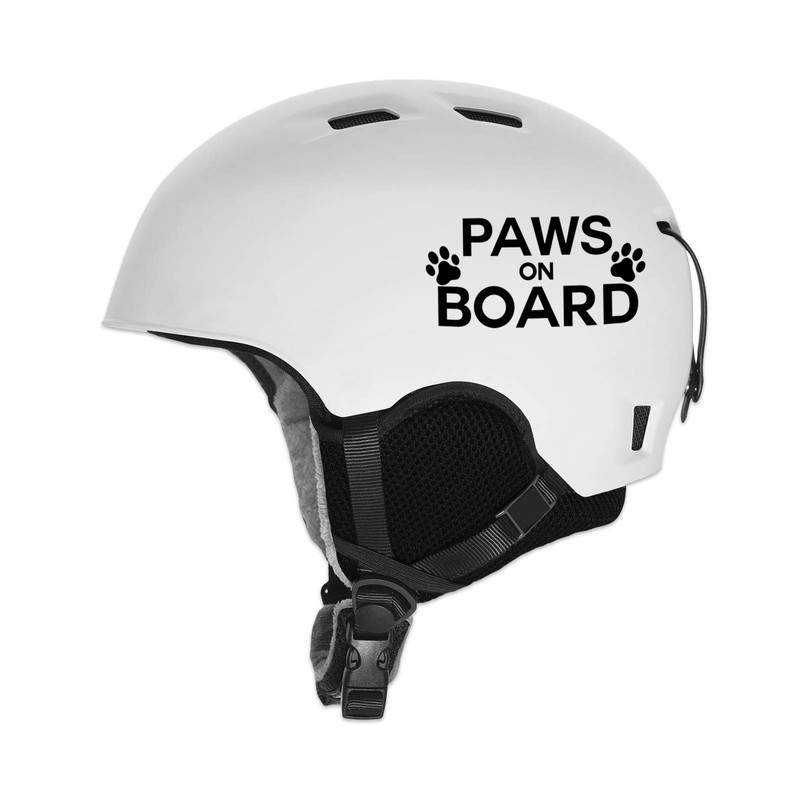 Paws On Board Decal Notebook Car Laptop 5.5" (Black)