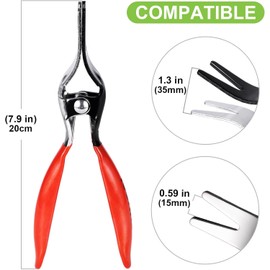 Toolwiz Automobile Hose Removal Pliers, Auto Fuel, and Vacuum Line Tube Red