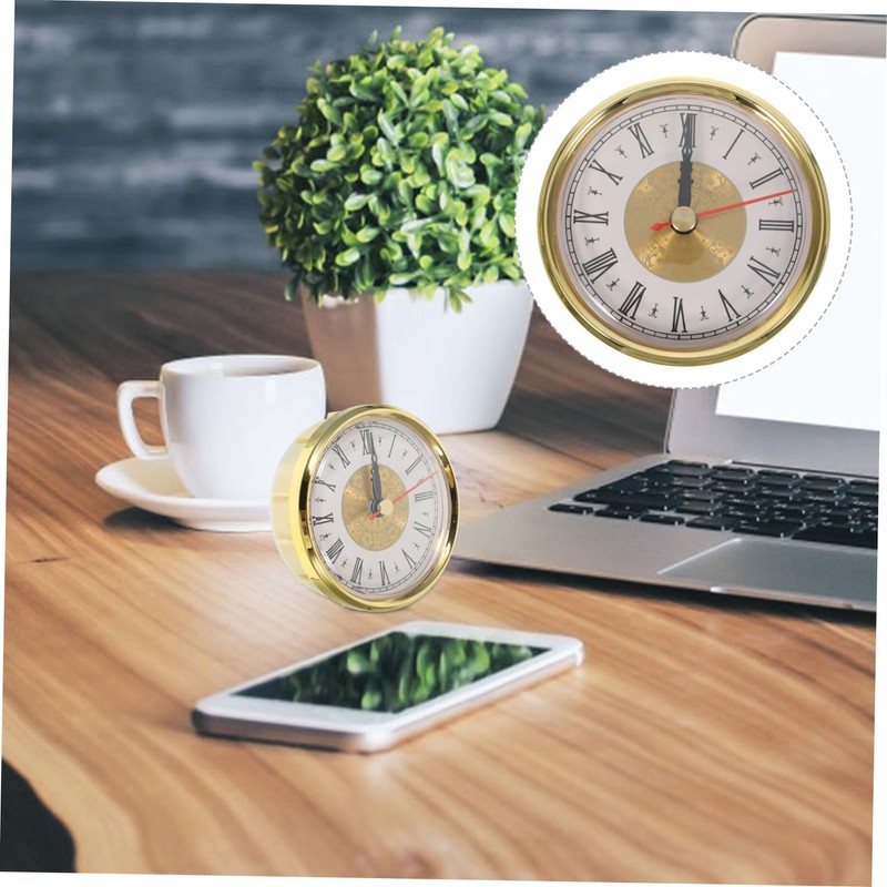 FUNOMOCYA Retro Quartz Clock Insert Round DIY Clock Face with