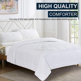 Down Alternative Comforter Queen Size - All Season Comforter Queen - 1 Piece Comforter For Queen Size Bed - Perfect For Sensitive Skin - Soft & Warm Down Alternative Microfiber Comforter (White)