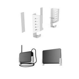 Laptop Wall Mount Cable Box Wall Mount Holder Router Wall Mount Storage Rack Compatible with Laptops/WiFi routers/Macbooks/TV Boxes/Network Switches/Modems/Audio Devices and More (White)