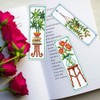 ORIGACH 6 Set Green Plants Cross Stitch Bookmark Kit for