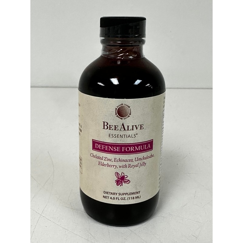 BeeAlive Defense Formula with Chelated Zinc, Echinacea, Umckaobo, Elderberry, and