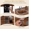 HONEY JOY Mud Kitchen with Canopy, Fir Wood Play Kitchen