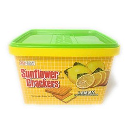 Croley Foods Sunflower Crackers Lemon Flavored, Net Wt 800g (28.3oz)