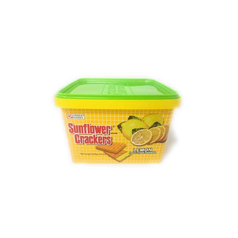 Croley Foods Sunflower Crackers Lemon Flavored, Net Wt 800g (28.3oz)