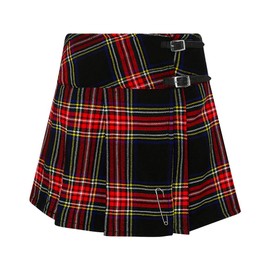 Tartanista Black Stewart 16.5 inch Skirt - Size UK 22