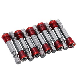 Raheem 10pcs Magnetic PH2 Impact Driver Bits 50mm for Drywall Screwdriver Phillips Screwdriver Bit Hex Shank Drywall Screw Depth Setter Cross Head Drywall Screw Driver Bit Set 1/4 Inch