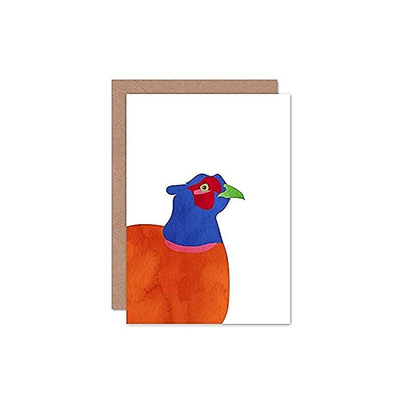 Artery8 Bright Pheasant Bird Sealed Greeting Card Plus Envelope Blank