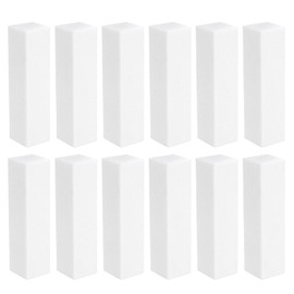 HARFINGTON 12pcs Nail Buffer Blocks 120 Grit Nail Sanding Buffing File Block Manicure Tool for Acrylic Nail Shine Polishing Buffer, White